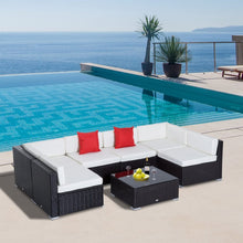 Load image into Gallery viewer, Optimy 7pc Garden Wicker Sectional Set