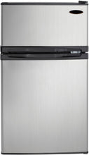 Charger l&#39;image dans la galerie, Optimy Two Door Mini Fridge, Stainless Steel Look
