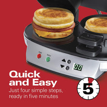 Charger l&#39;image dans la galerie, Optimy 25490P Dual Breakfast Sandwich Maker
