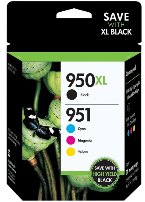 OP OptimyJet 2755 950XL Black High Yield & 951 Cyan, Magenta and Yellow Original Ink Cartridges, 4 Pack